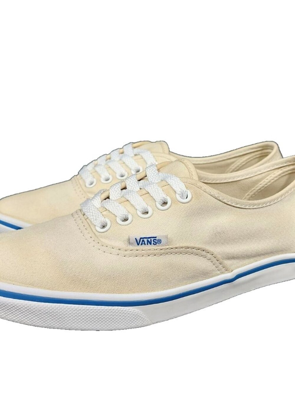 Vans Authentic Shoes White and Blue Skate Sneakers. Women's US 6.5 Men's US 5
